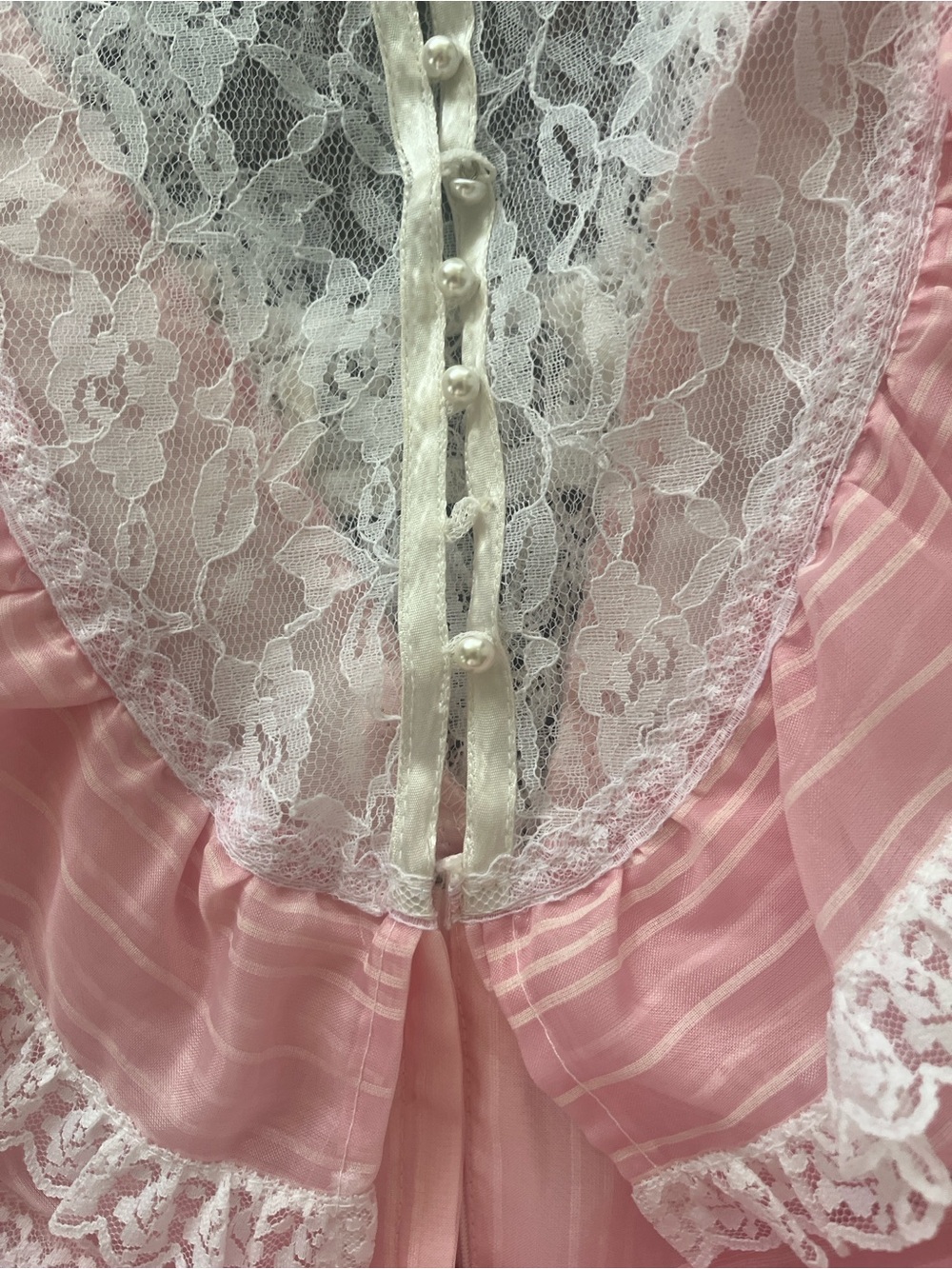 1980s vintage Gunne Sax by Jessica McClintock light pink maxi ballgown - Picture 6 of 7